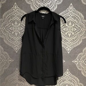 Mossimo Medium Black Sleeveless Women’s button up Top